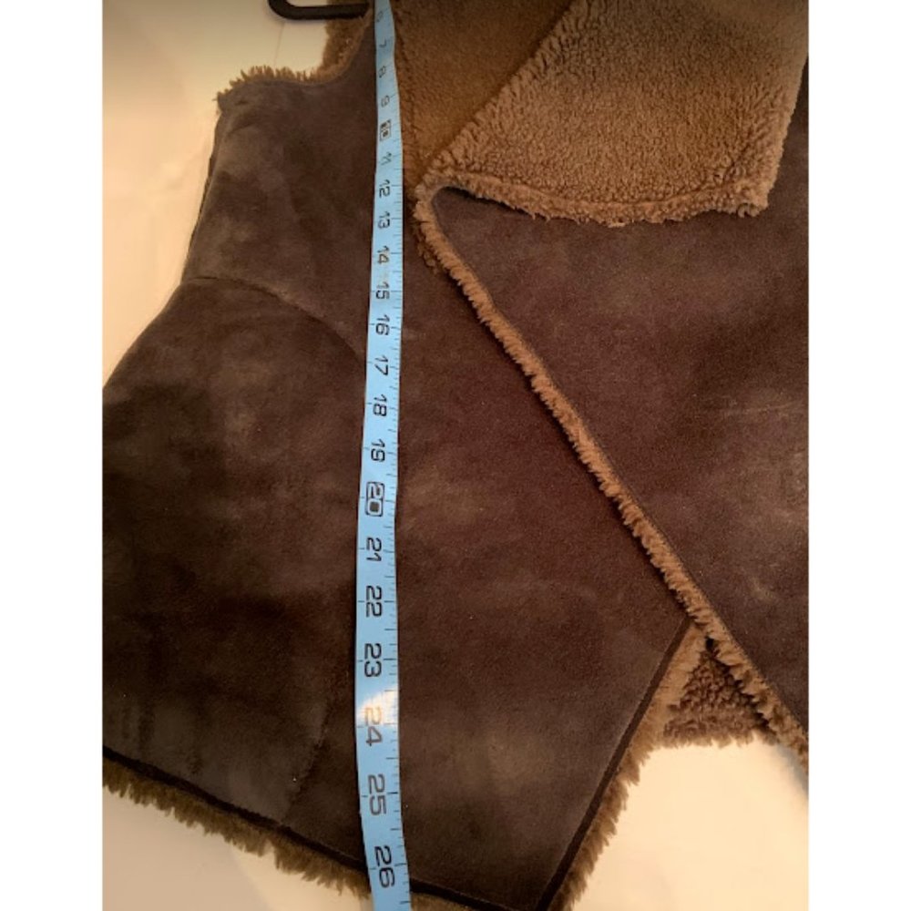 Velvet by Graham & Spencer Brown Faux Fur & Suede Vest Women's Size Small - Picture 6 of 6